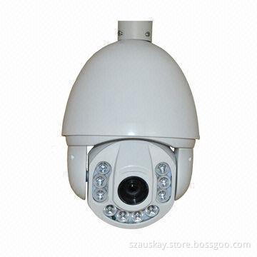 Popular IP speed dome camera, IR 50 distance, 1/3 inch- CCD, waterproof and weather-resistant